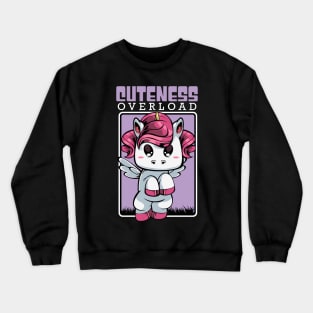 Unicorn - Cuteness Overload - Cute Kawaii Crewneck Sweatshirt